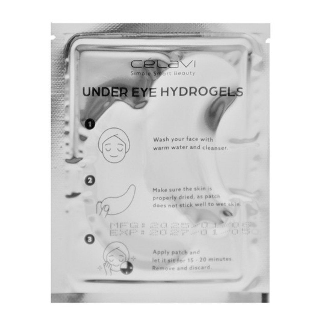 Celavi Hydrogel Eye Patches Lavendar Glow