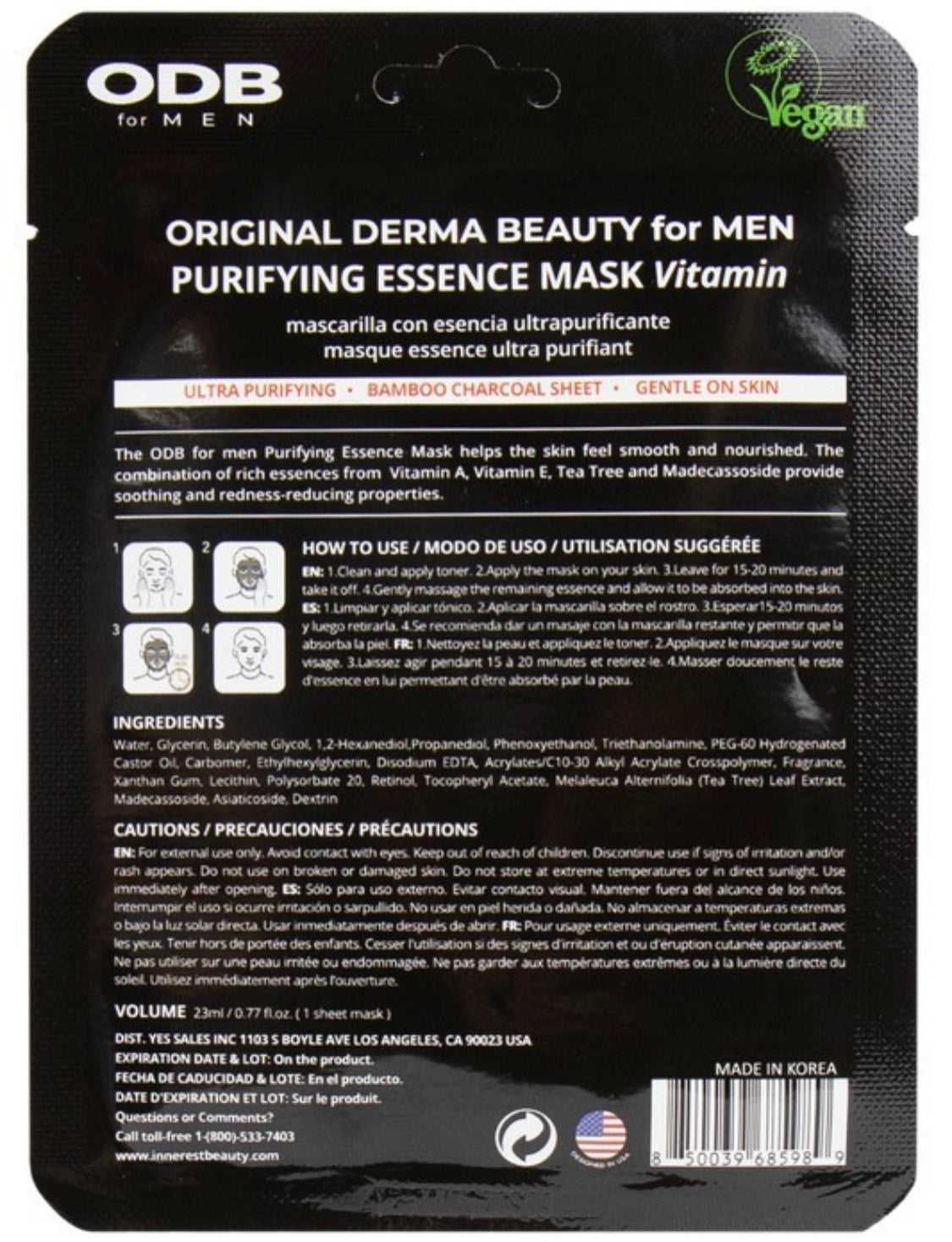 vitamin Facial Sheet Mask For Men
