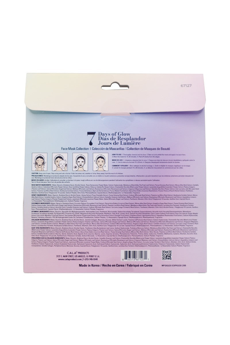 Cala 7 Day Glow Face Mask Collection