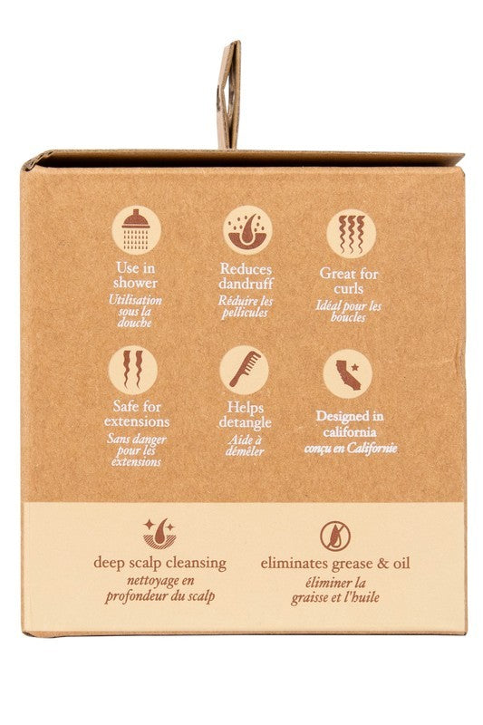 Biodegradable Long Bristle Shampoo Brush Beige