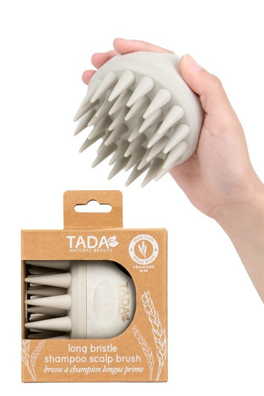 Biodegradable Long Bristle Shampoo Brush Beige