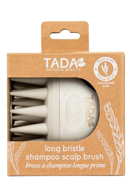 Biodegradable Long Bristle Shampoo Brush Beige
