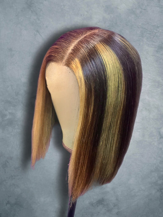 12" inch Piano Color Bob Wig (#27/1B)