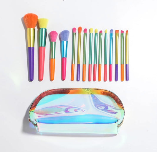 Multi-Colored Make-up Brush Set