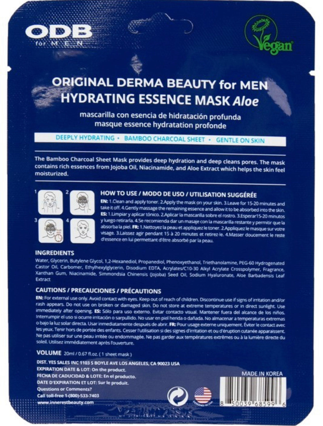Aloe Facial Mask For Men -Half Mask/Beard